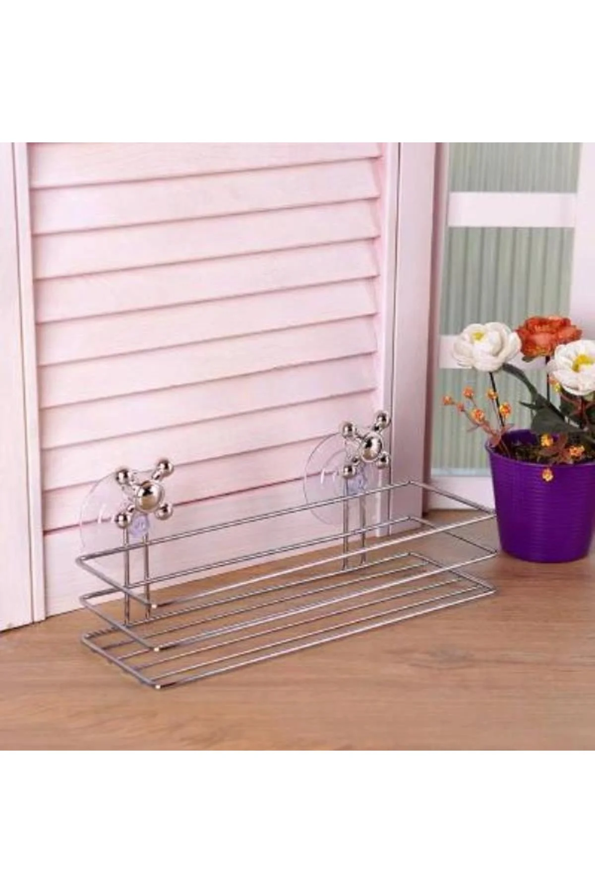 Banyo Organizeri - Çok Amaçlı Dörtgen Vantuzlu Banyo Organizeri - Çok Amaçlı Dörtgen Vantuzlu - Görsel 2