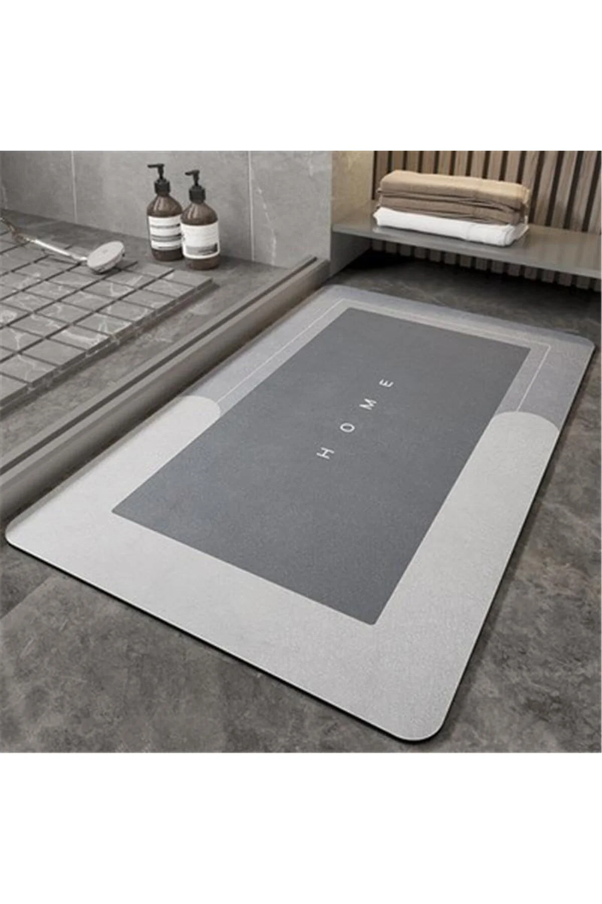 Banyo Paspası-Süper Emici-Kaymaz Tabanlı Banyo Ve Abdest Paspası-