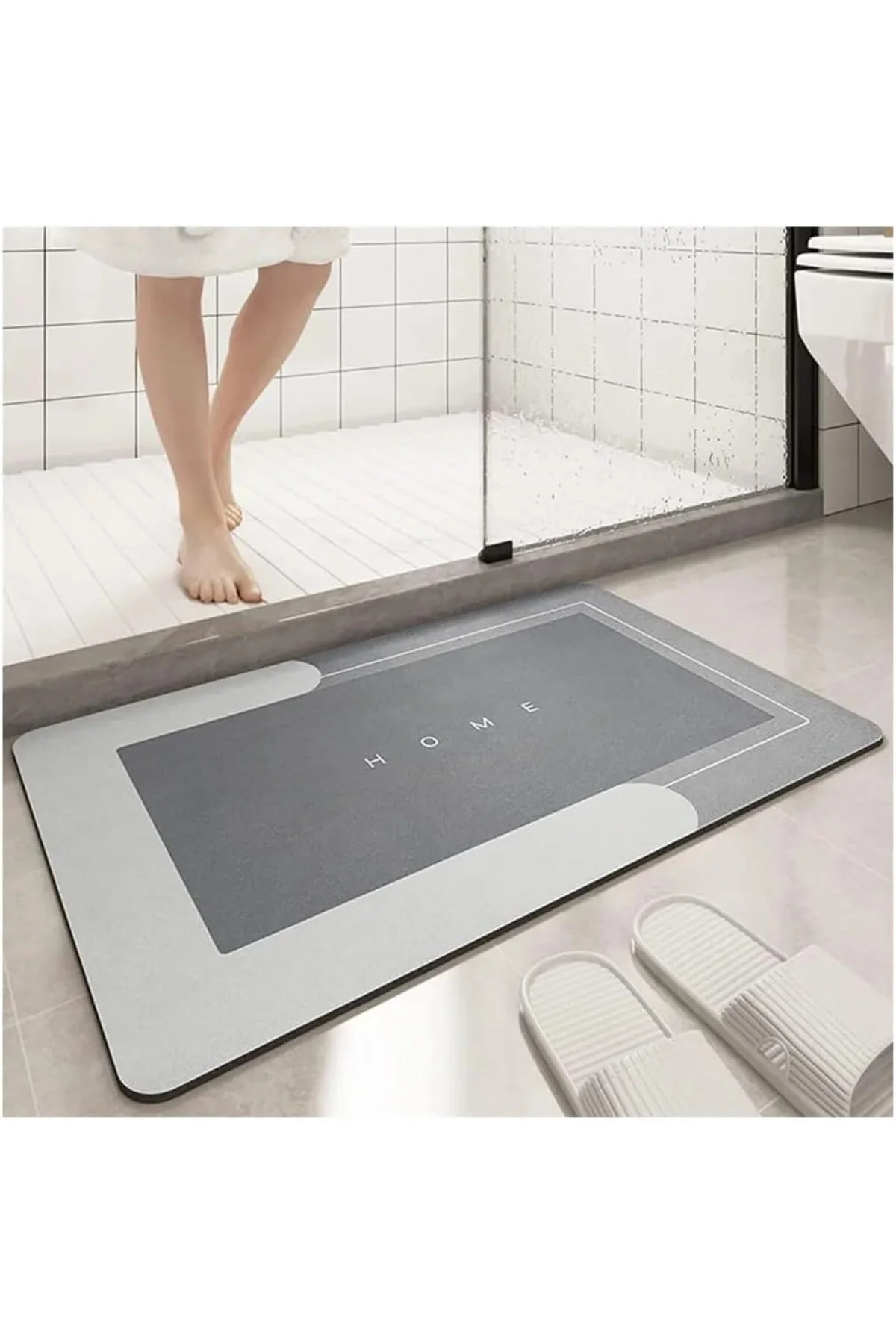 Banyo Paspası-Süper Emici-Kaymaz Tabanlı Banyo Ve Abdest Paspası-