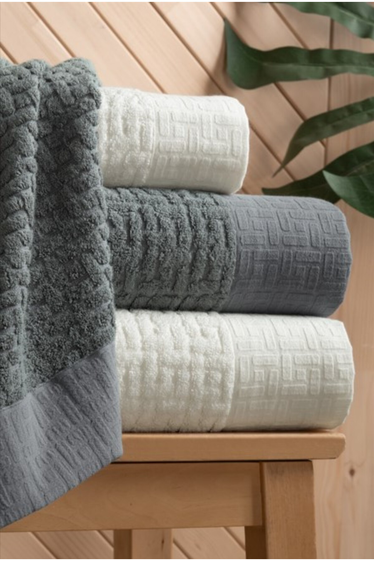 Altınbaşak Banyo Seti Antrasit Krem