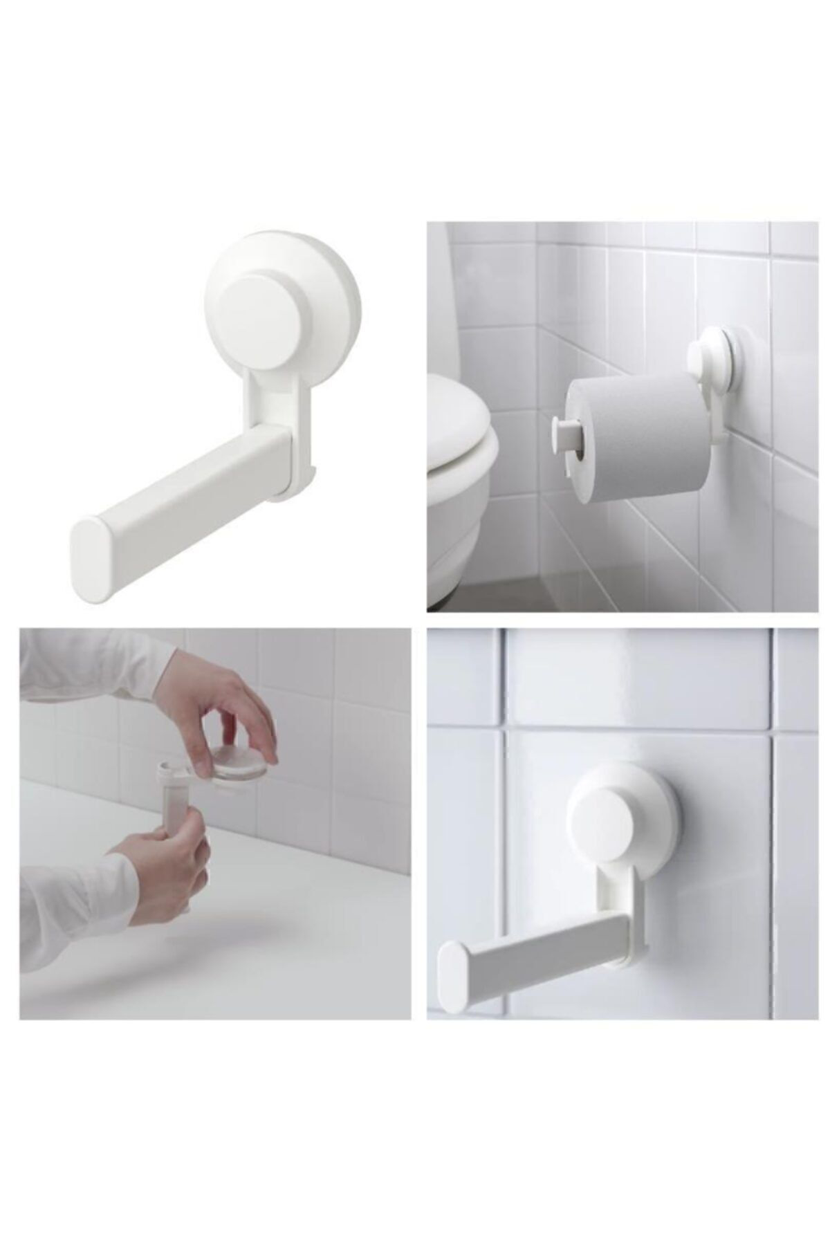 İkea Banyo Tuvalet Kağitliği Vantuzlu 15 Cm Alet Gerekmeden Kolayca Mo