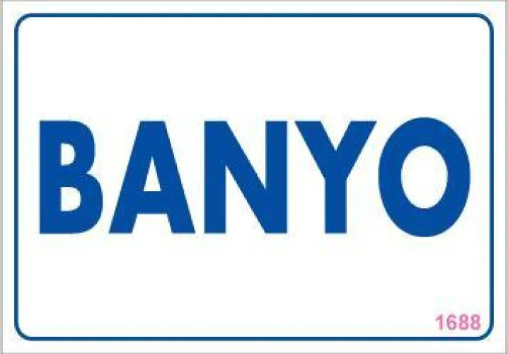 Banyo Uyarı Levhası 17,5x25 KOD:1688 Fiyatı, Yorumları ve Özellikleri