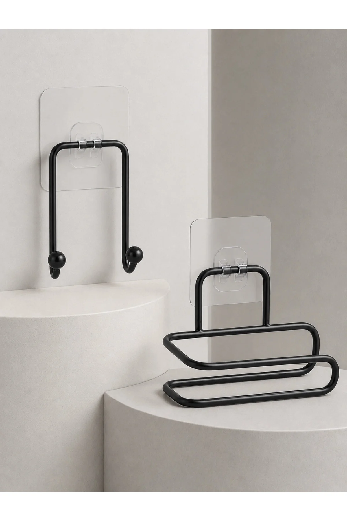 Banyo ve Mutfak İçin Yapışkanlı Havlu Askılığı ve Rulo Kağıt Tutucu Set Banyo ve Mutfak İçin Yapışkanlı Havlu Askılığı ve Rulo Kağıt Tutucu Set - Görsel 4