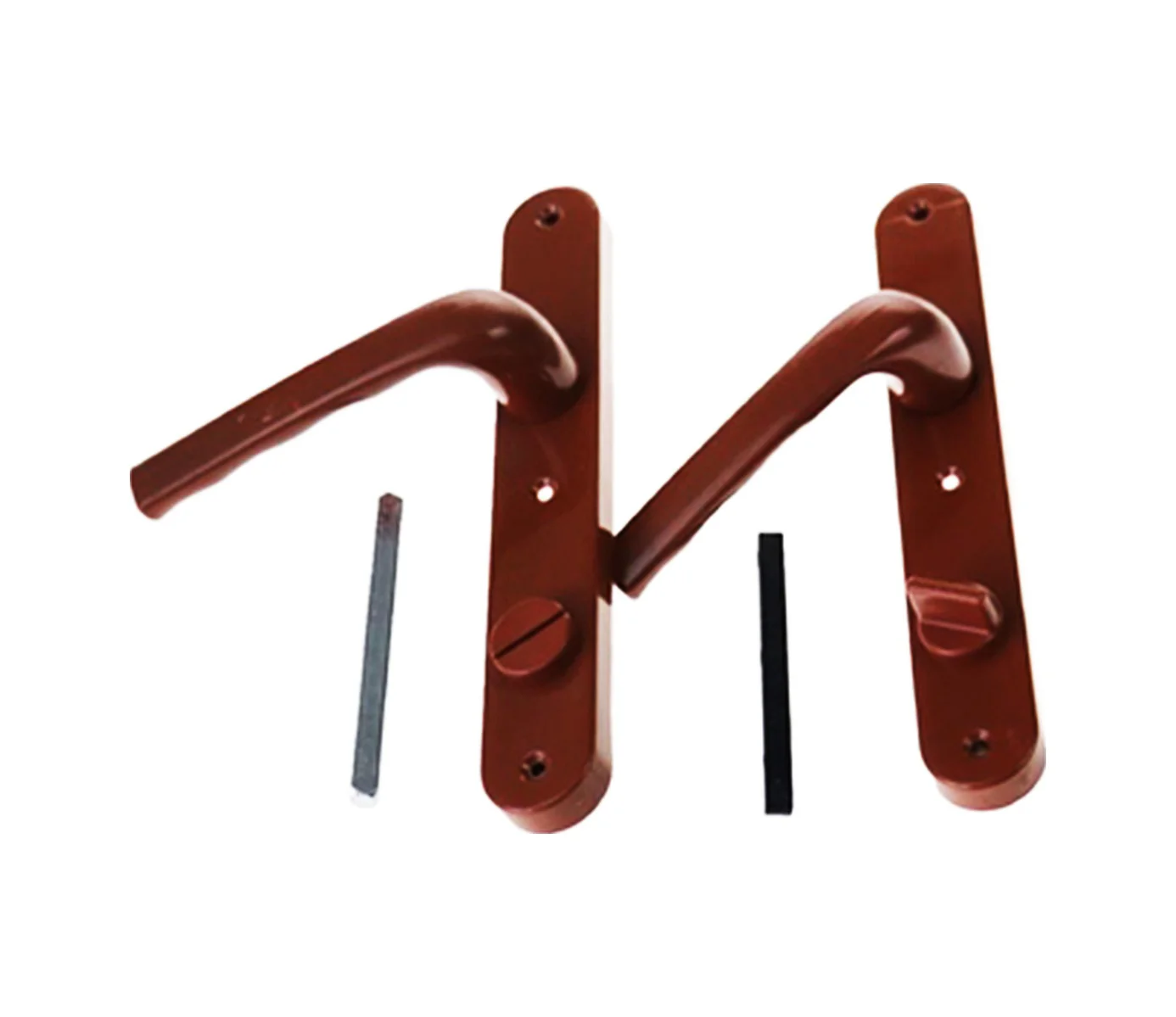 Banyo-wc - Kilitli Kahve Rengi Pvc Kapı Kolu 5224