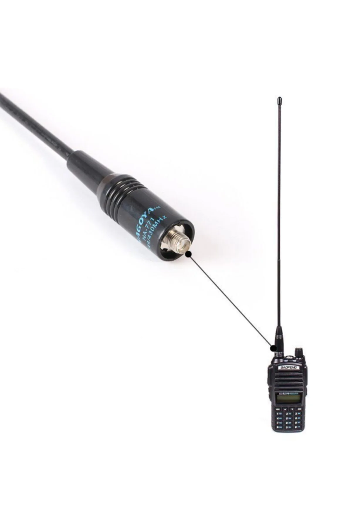 Baofeng Nktech Reteviz Için Uzun Anten 38 Santim Dual Band Esnek 