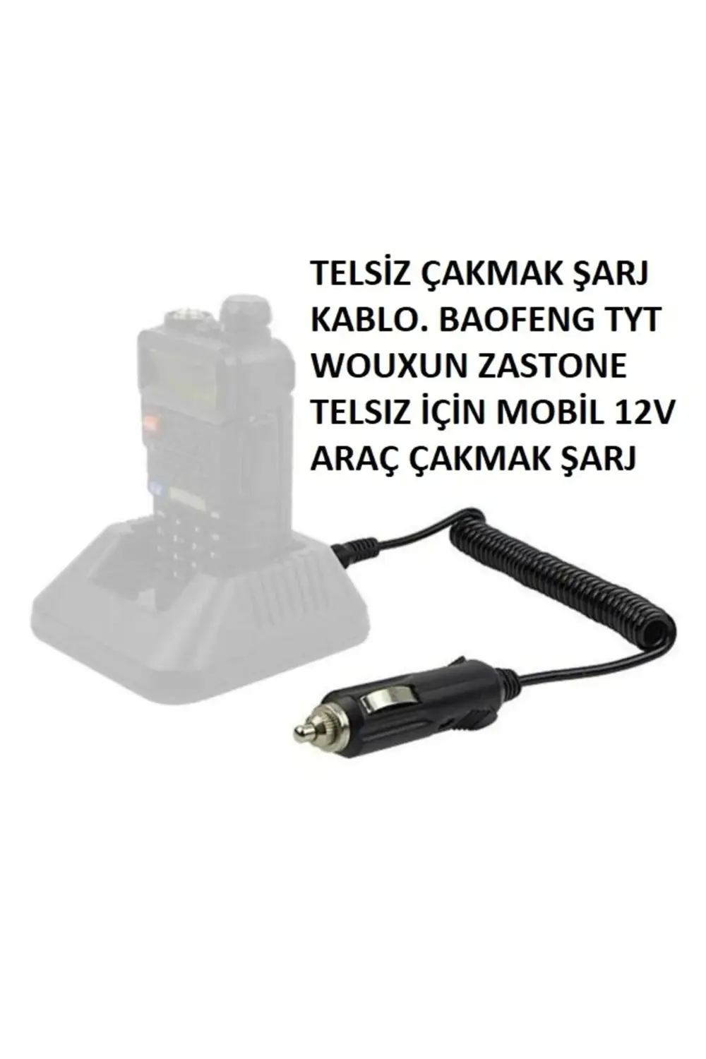 BAOFENG UV5RA 12V Araç İçi Şarj Kablosu