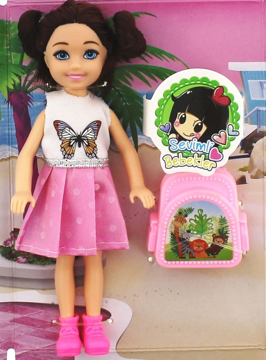 Baonier Beyaz Kelebek Elbiseli Bebeğim Seyahatte