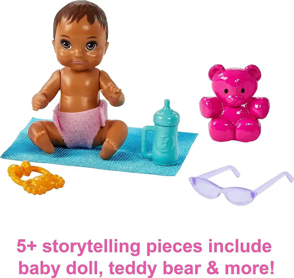 Barbie Bebek Bakıcısı Bebeği ve Aksesuarları Oyun Seti FHY97-HHB6