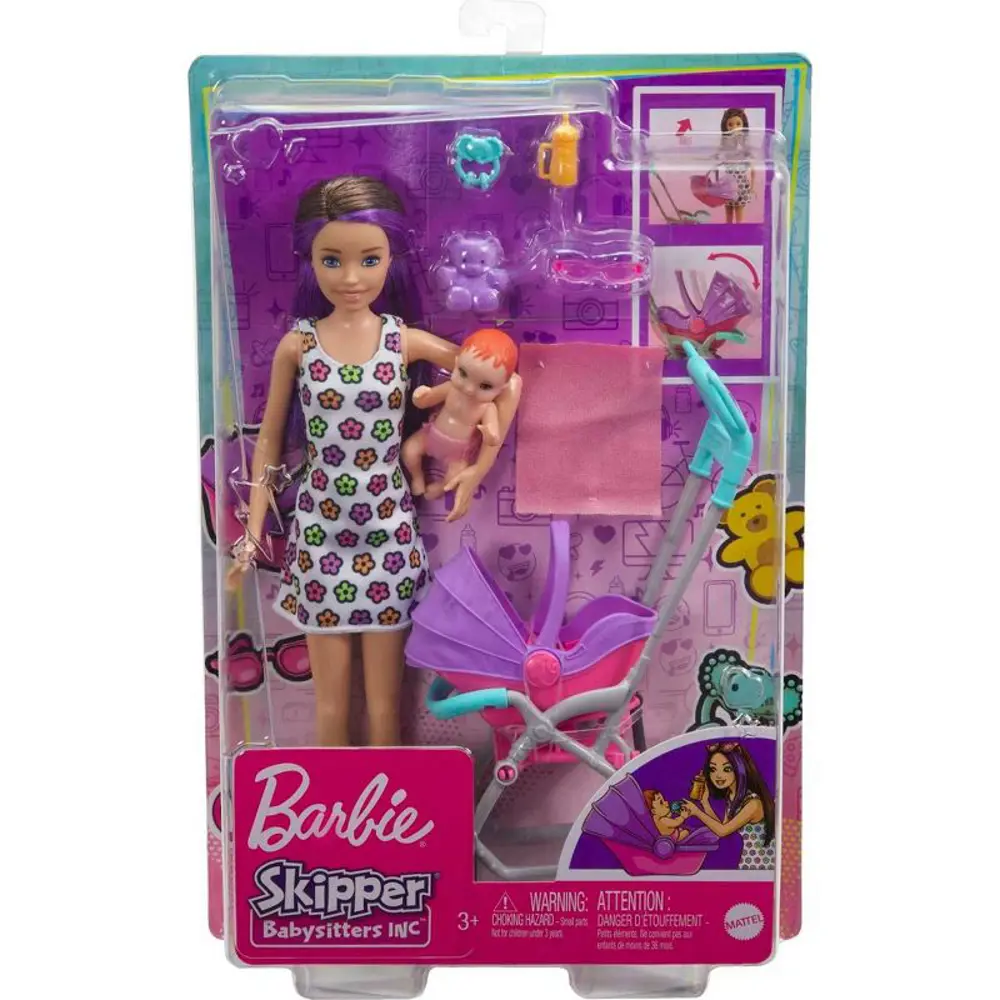 Barbie Bebek Bakıcısı Bebeği ve Aksesuarları Oyun Seti FHY97-GXT3