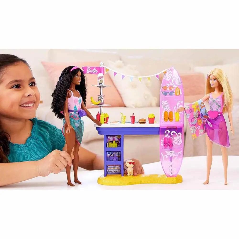 Barbie Brooklyn ve Malibu Bebekleri Oyun Seti HNK99 Barbie Brooklyn ve Malibu Bebekleri Oyun Seti HNK99