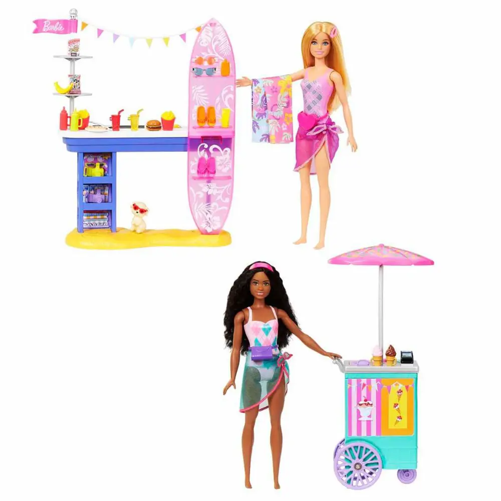 Barbie Brooklyn ve Malibu Bebekleri Oyun Seti HNK99 Barbie Brooklyn ve Malibu Bebekleri Oyun Seti HNK99