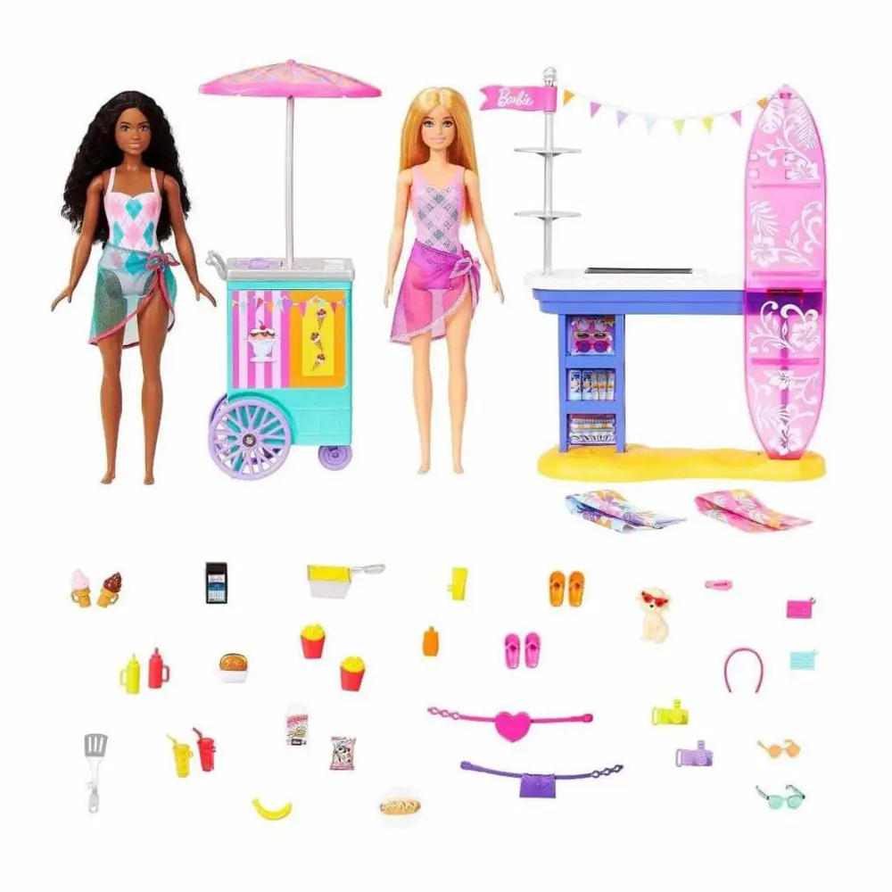 Barbie Brooklyn ve Malibu Bebekleri Oyun Seti HNK99 Barbie Brooklyn ve Malibu Bebekleri Oyun Seti HNK99