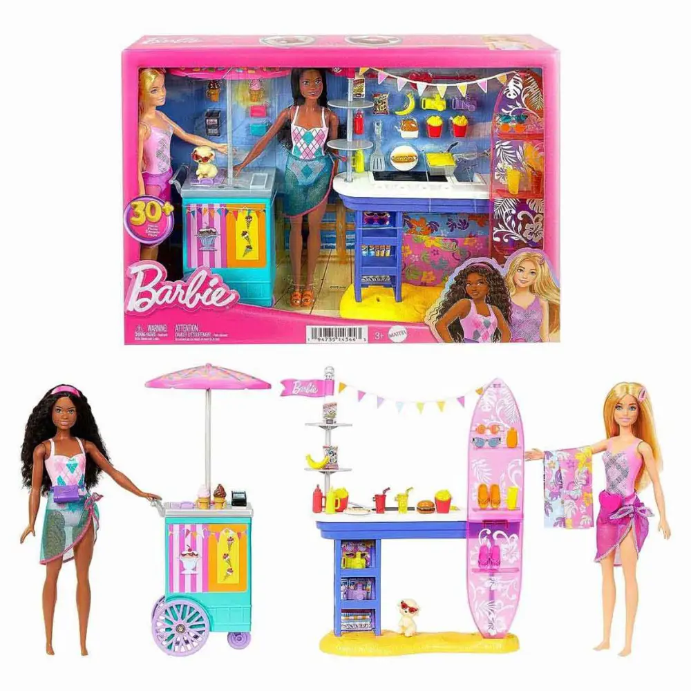 Barbie Brooklyn ve Malibu Bebekleri Oyun Seti HNK99 Barbie Brooklyn ve Malibu Bebekleri Oyun Seti HNK99