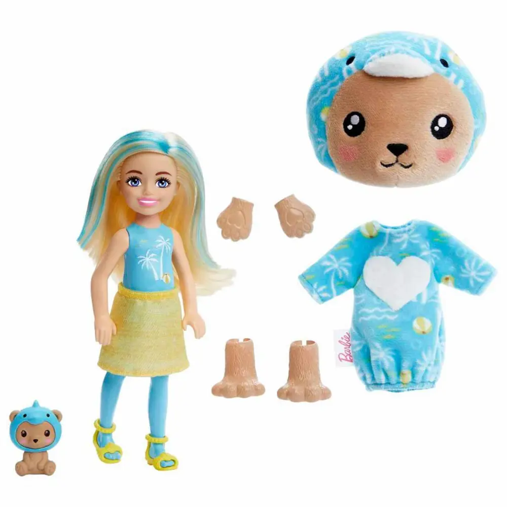 Barbie Chelsea Cutie Reveal Şirin Kostümler Serisi Teddy Bear Dol