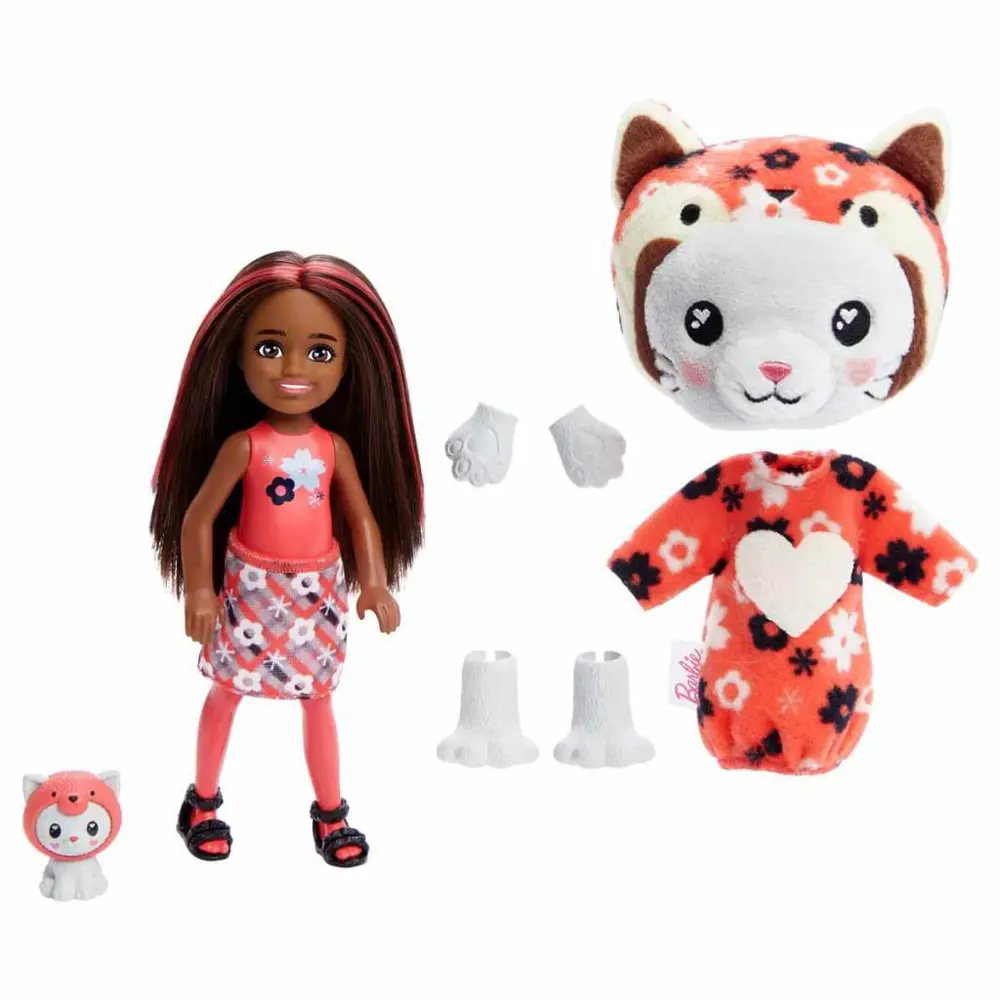 Barbie Chelsea Cutie Reveal Şirin Kostümler Serisi Kitty Red Pand Barbie Chelsea Cutie Reveal Şirin Kostümler Serisi Kitty Red Pand