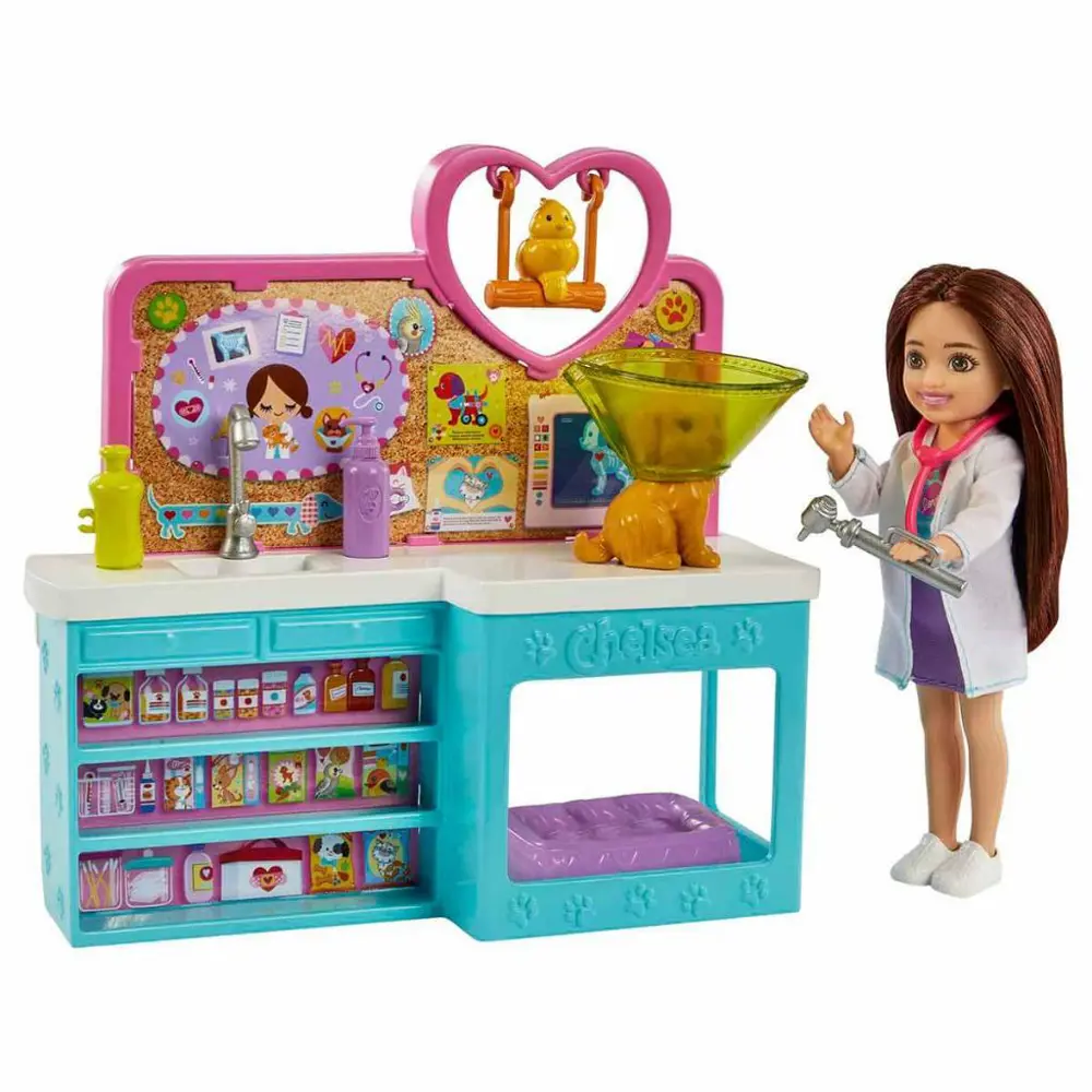 Barbie Chelsea Meslekleri Öğreniyor Veteriner Oyun Seti HGT12 Barbie Chelsea Meslekleri Öğreniyor Veteriner Oyun Seti HGT12