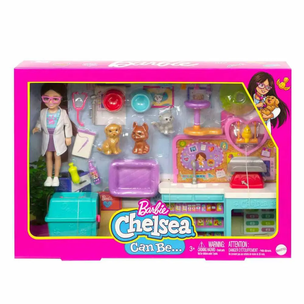 Barbie Chelsea Meslekleri Öğreniyor Veteriner Oyun Seti HGT12 Barbie Chelsea Meslekleri Öğreniyor Veteriner Oyun Seti HGT12