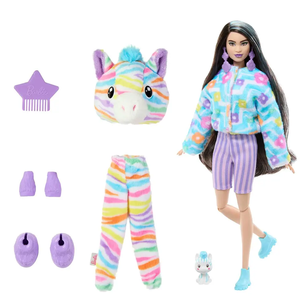 Barbie Cutie Reveal Rüya Renkler Serisi Zebra Doll HRK37-HRK39