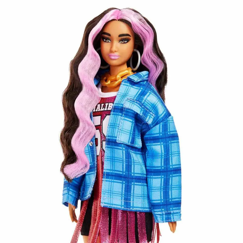 Barbie Extra Ekose Ceketli Bebek HDJ46