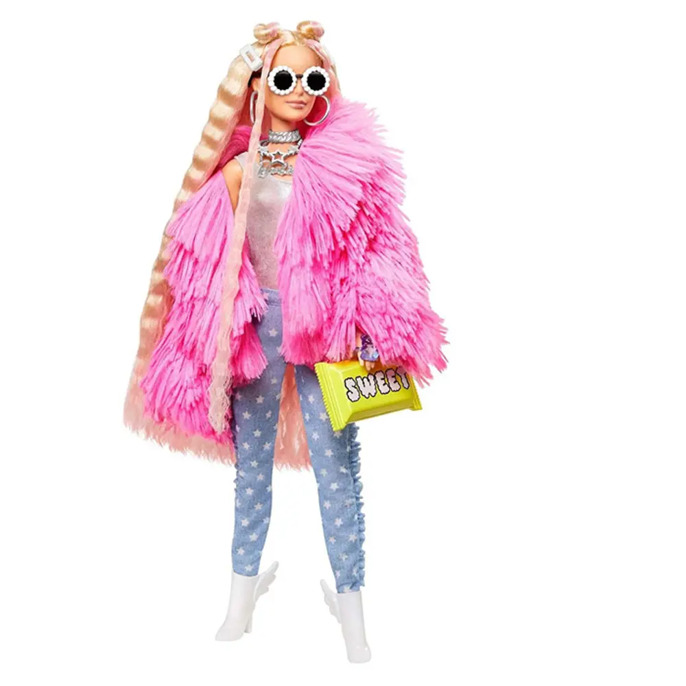 Barbie Extra-Pembe Ceketli Bebek GRN28