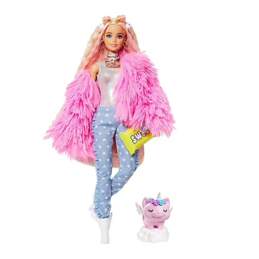 Barbie Extra-Pembe Ceketli Bebek GRN28