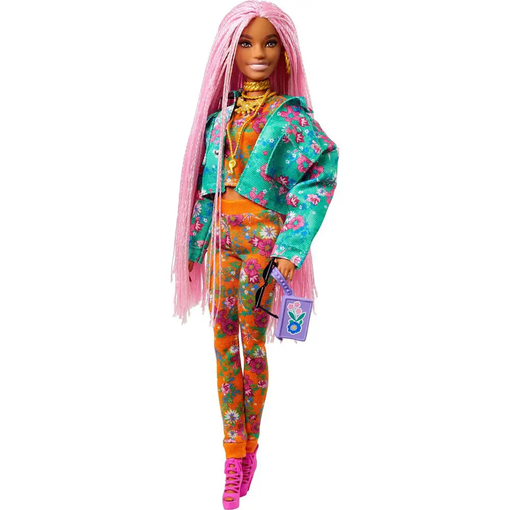 Barbie Extra Pembe Örgü Saçlı Bebek GXF09 Barbie Extra Pembe Örgü Saçlı Bebek GXF09