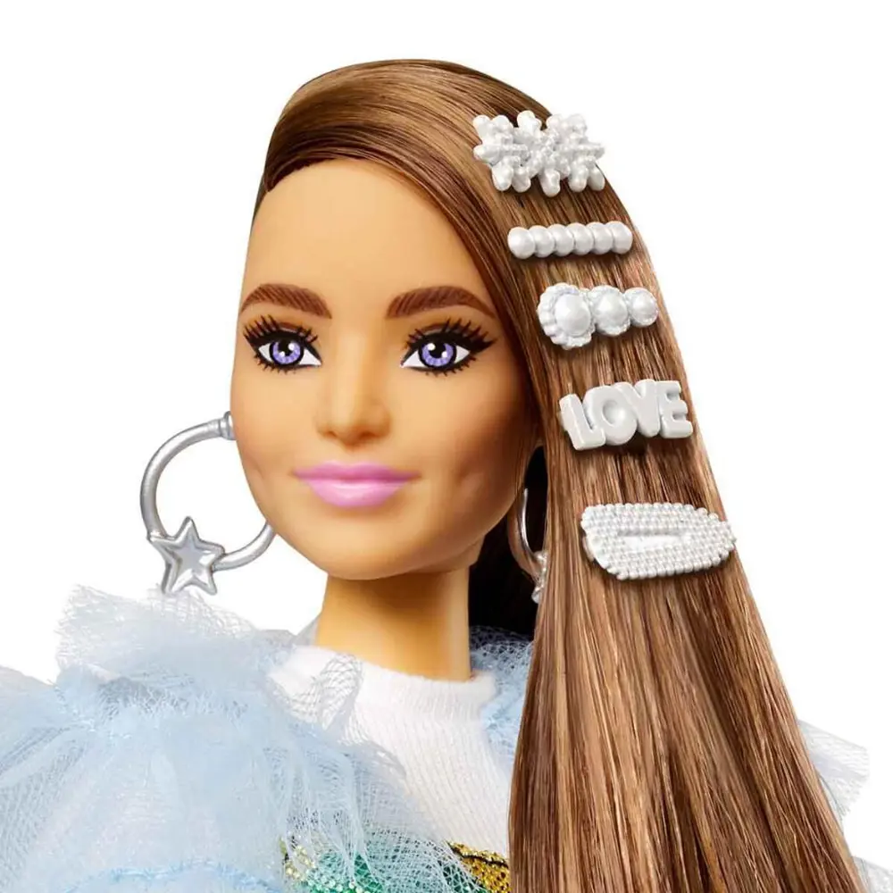 Barbie Extra Renkli Elbiseli Bebek GYJ78