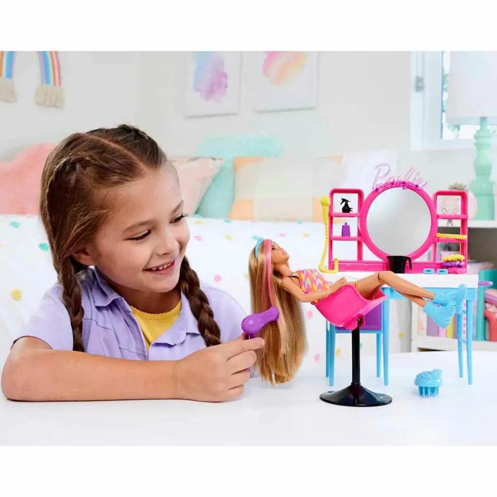 Barbie Muhteşem Kuaför Oyun Seti HKV00 Barbie Muhteşem Kuaför Oyun Seti HKV00
