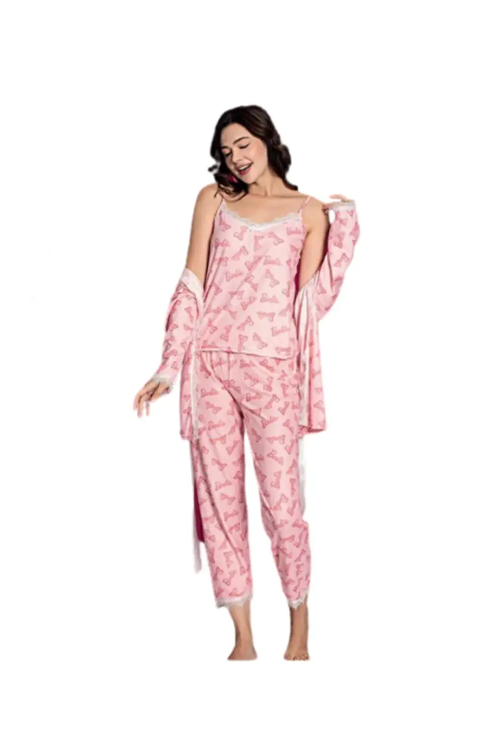 Barbie Sabahlıklı Pijama Takım