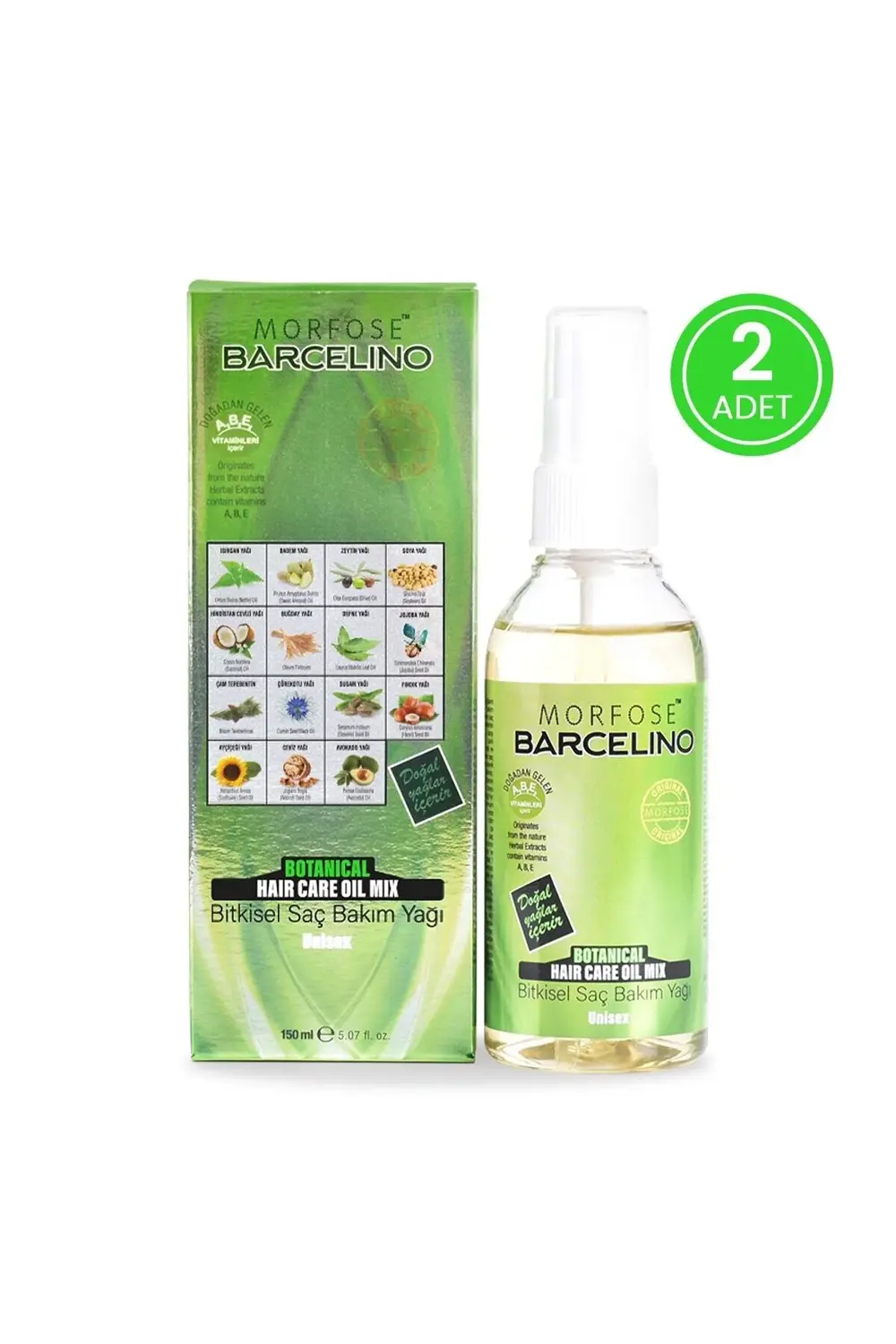 Barcelino Saç Bakım Yağı 150 ml 2 Adet