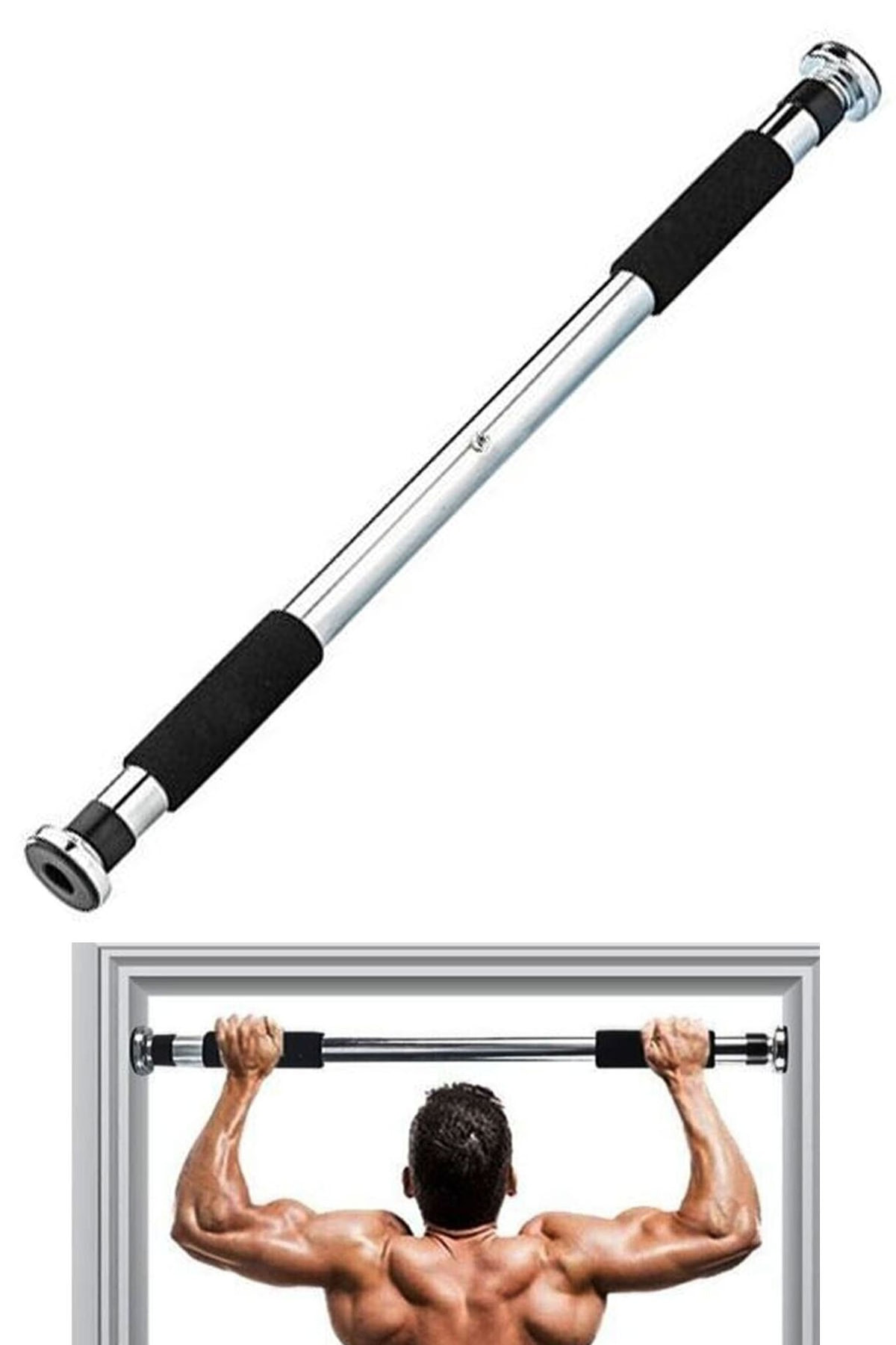 Jet Barfiks Demiri 60-100 Cm Barfix Çubuğu Ayarlanabilir Kapı Duvar A