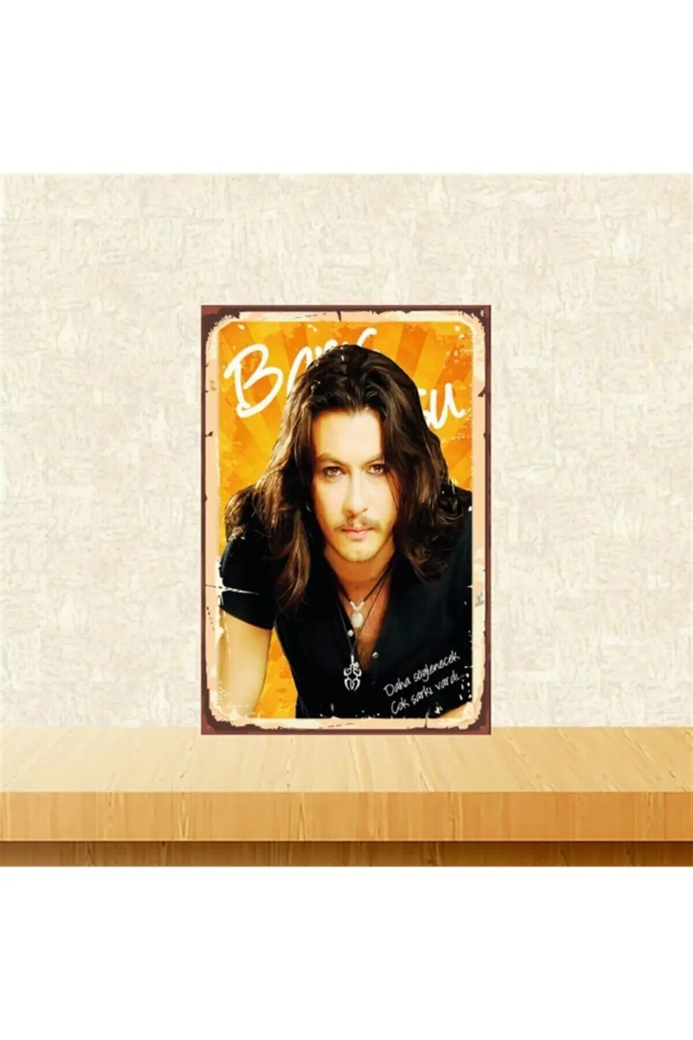 Barış Akarsu Söylenecek Çok Şarkı Vardı 20-30 Cm Retro Ahşap Tabl