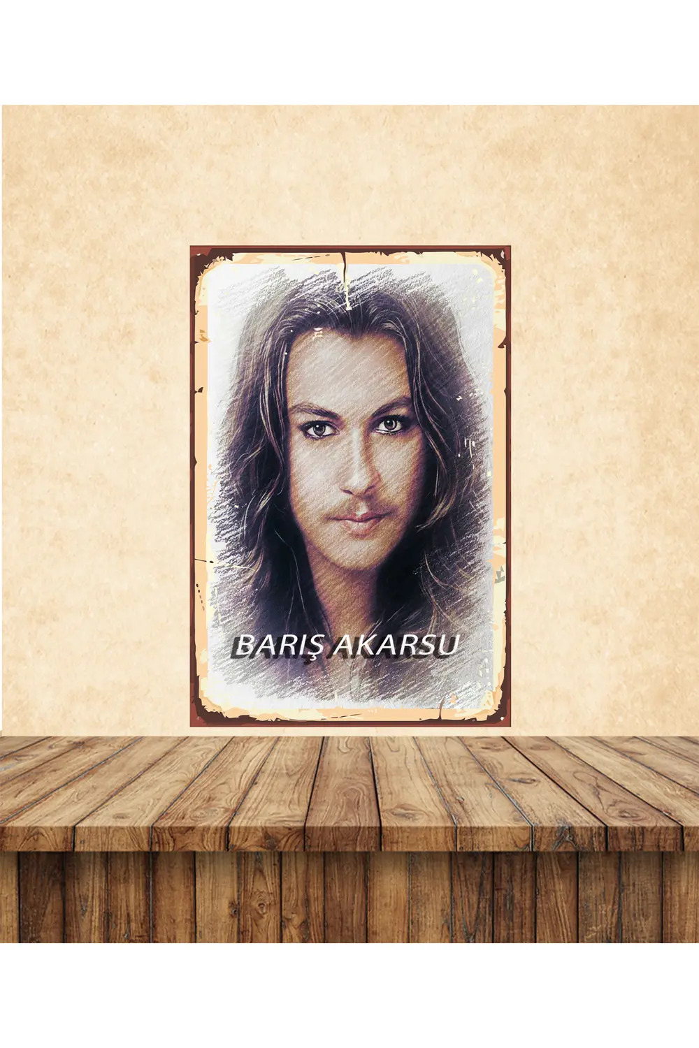 Barış Akarsu Temalı 20 x 30 CM MDF Tablo