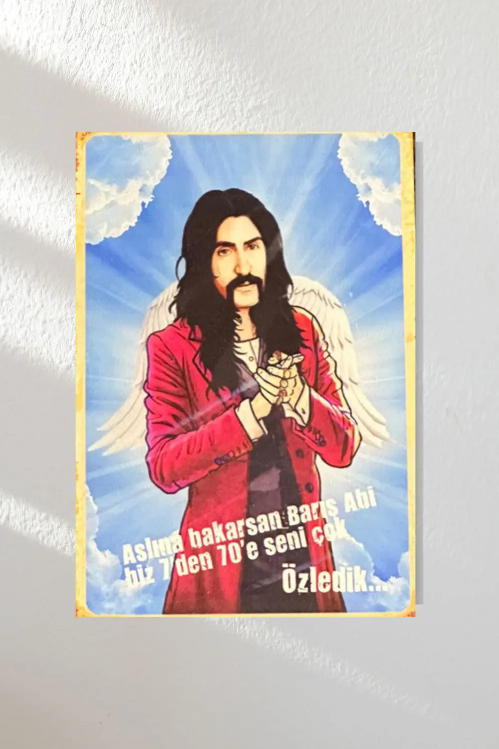 "barış Manço" Ahşap Poster Ikili Set 20*15 Cm