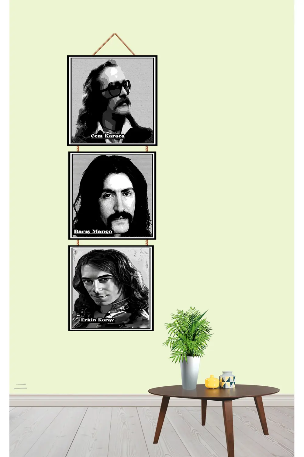 Barış Manço Erkin Koray Cem Karaca Temalı 15 x 45 CM 20 x 60 CM M Barış Manço Erkin Koray Cem Karaca Temalı 15 x 45 CM 20 x 60 CM M