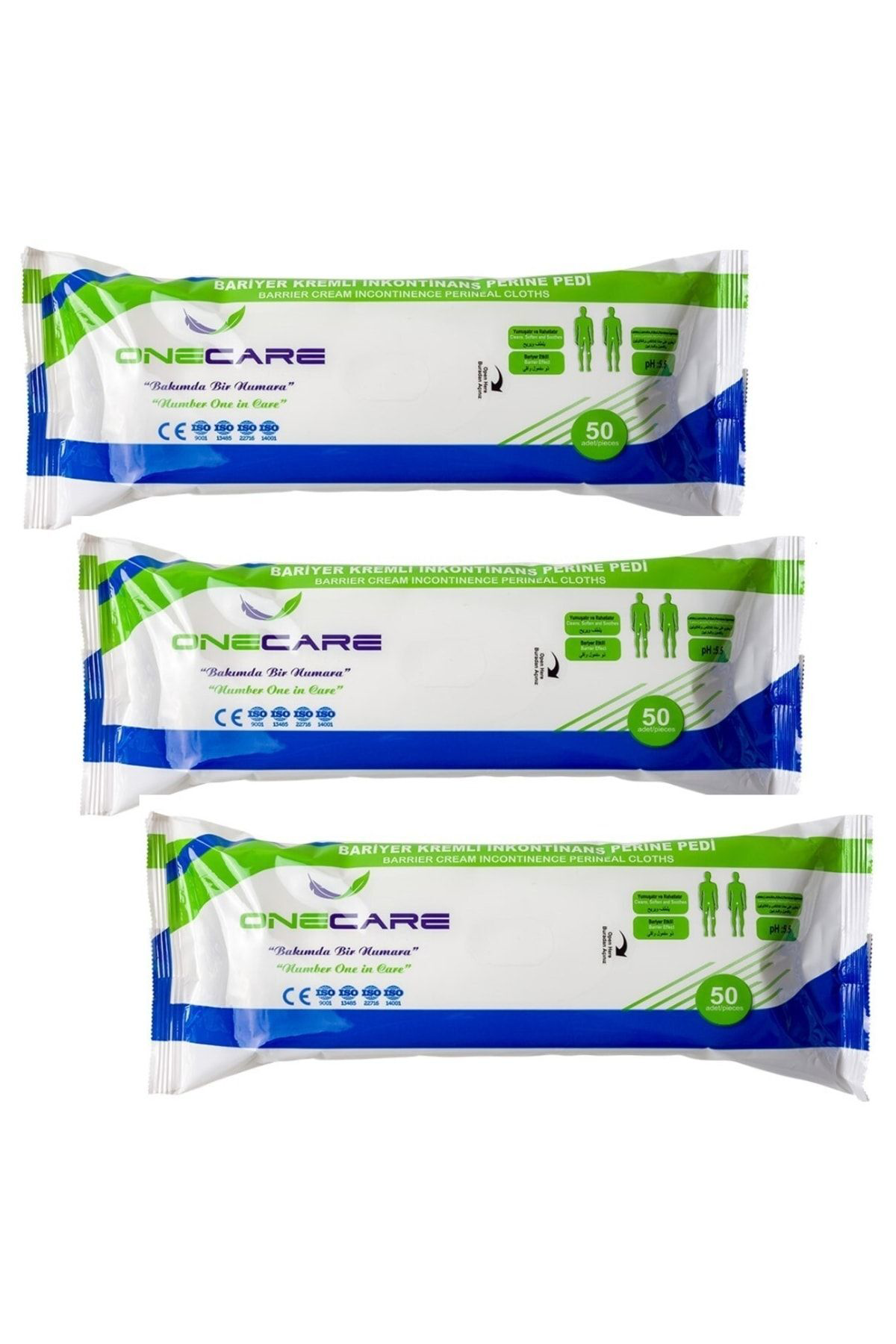 Bariyer Kremli İnkontinans Perine Pedi - Alkolsüz Hasta Temizleme
