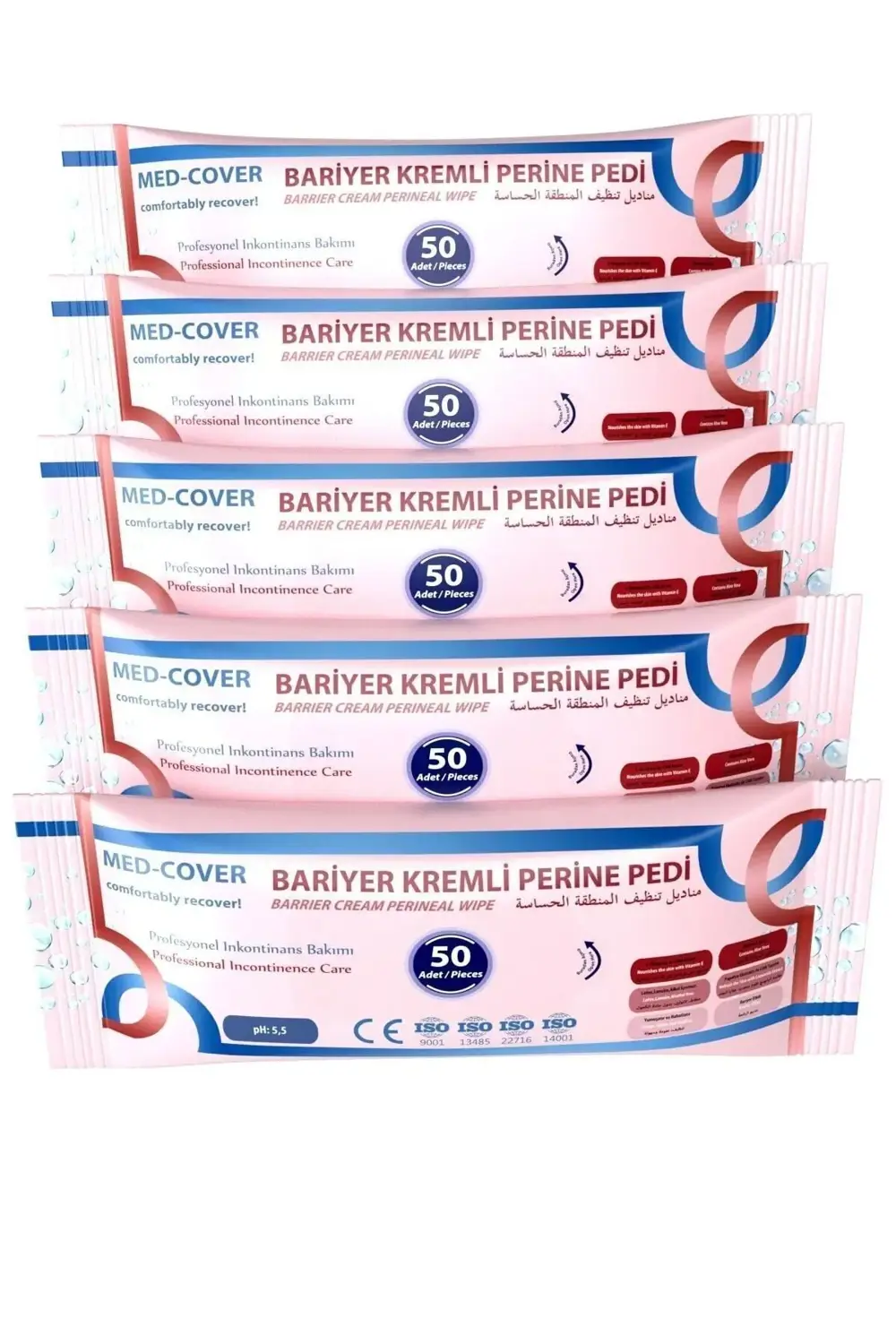 Bariyer Kremli Perine Bölgesi Temizleme Pedi/mendili 50'li - 5 Ad