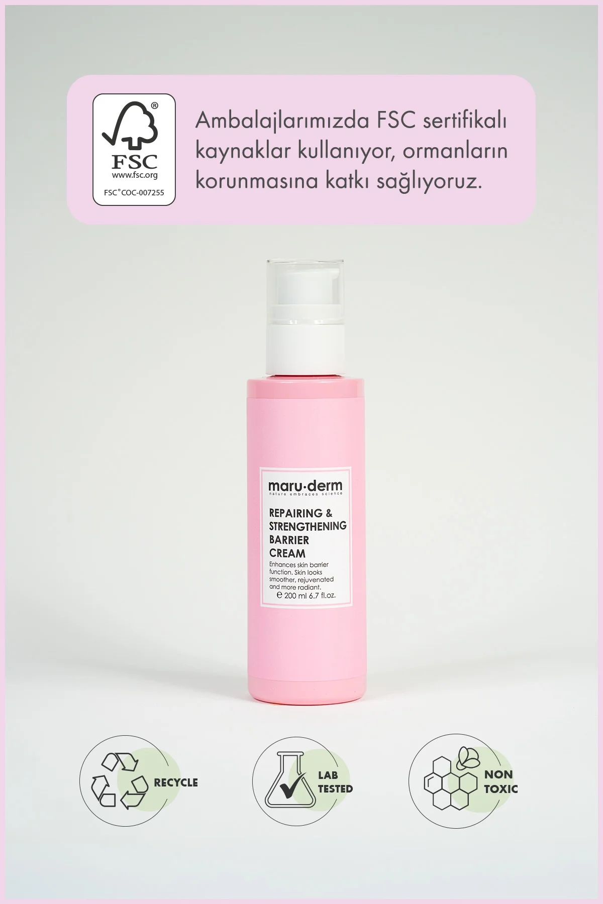 Bariyer Onarıcı & Güçlendirici Ceramide Cilt Bakım Kremi 200 ML