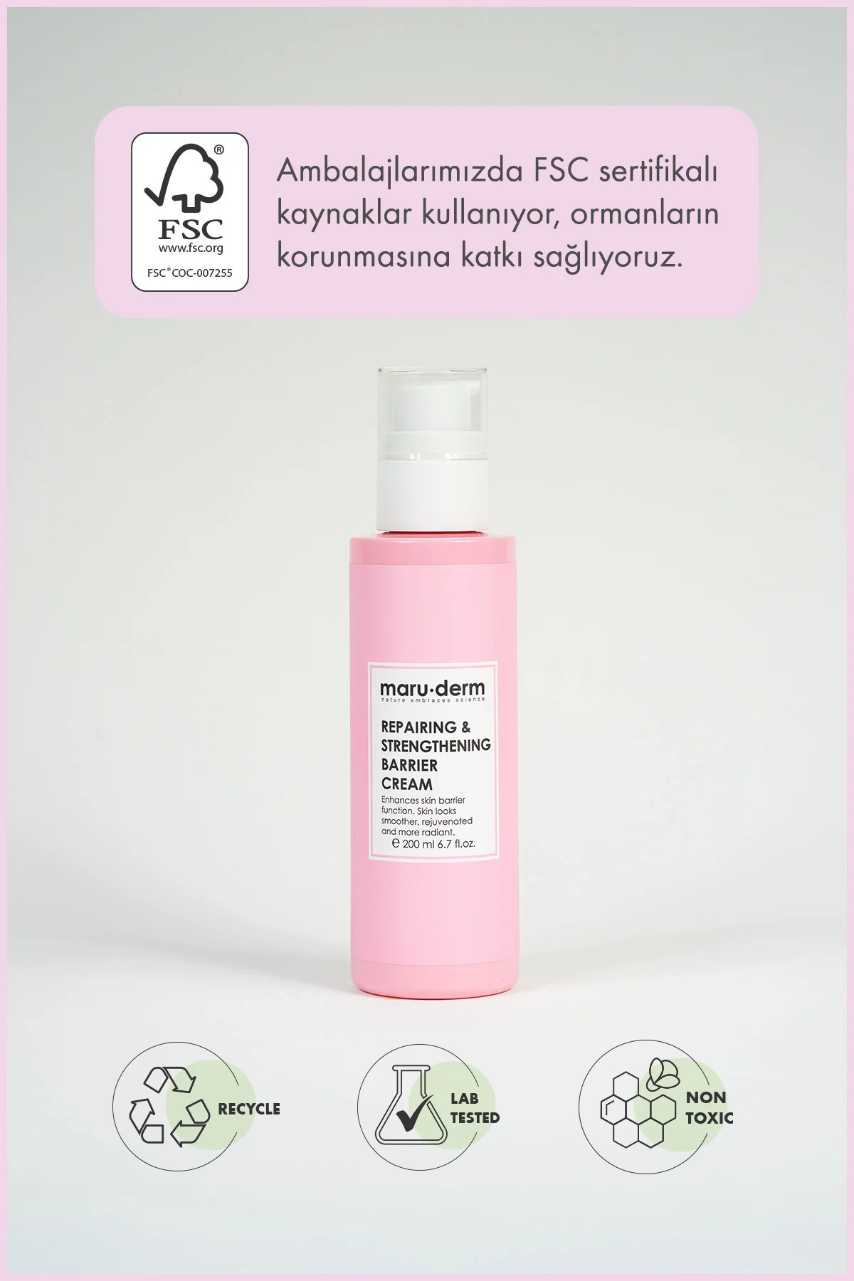 Bariyer Onarıcı & Güçlendirici Panthenol + Seramid Cilt Bakım Kremi 200 ML - Görsel 5