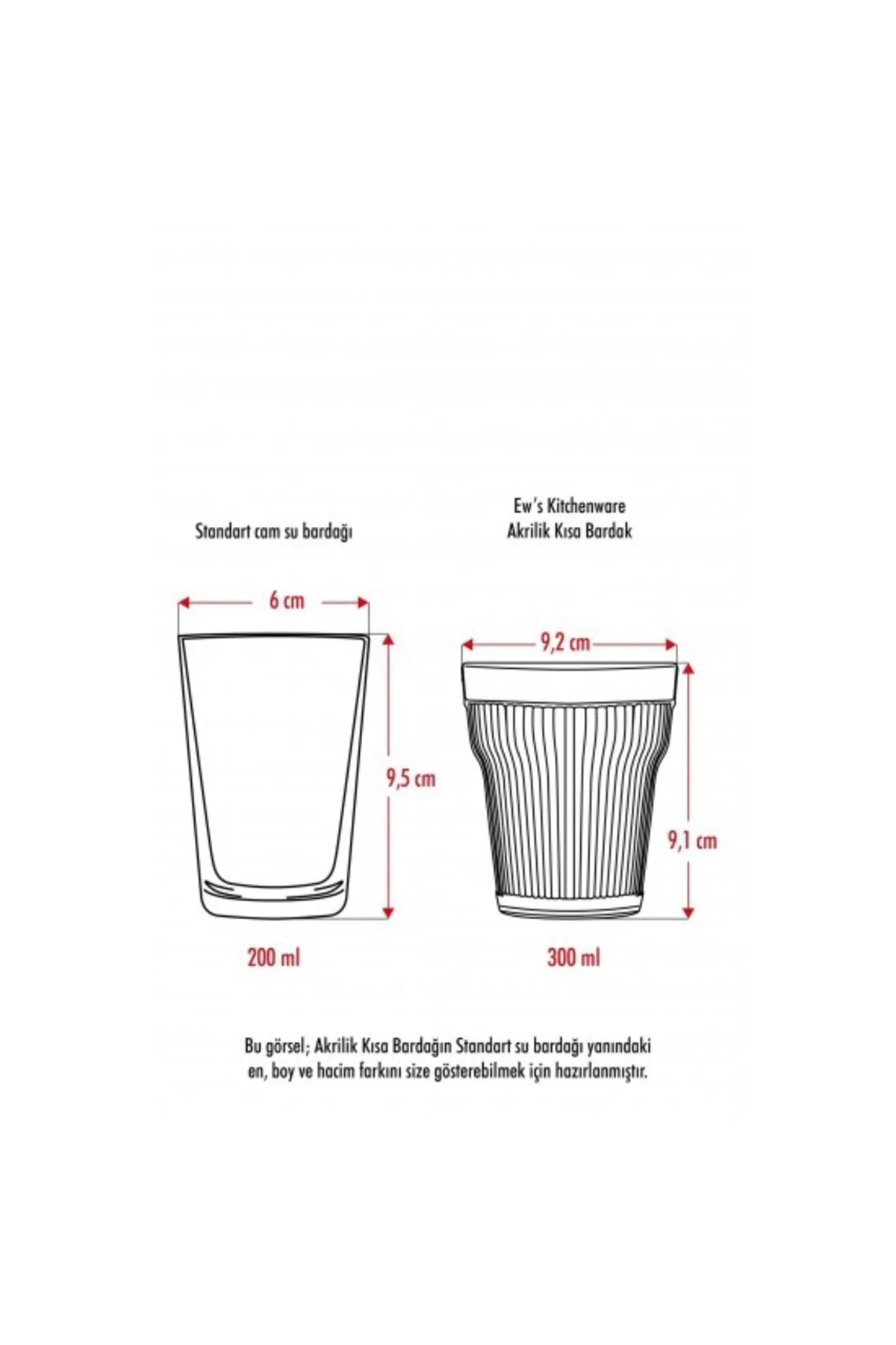 Barok Şeffaf Kısa Bardak