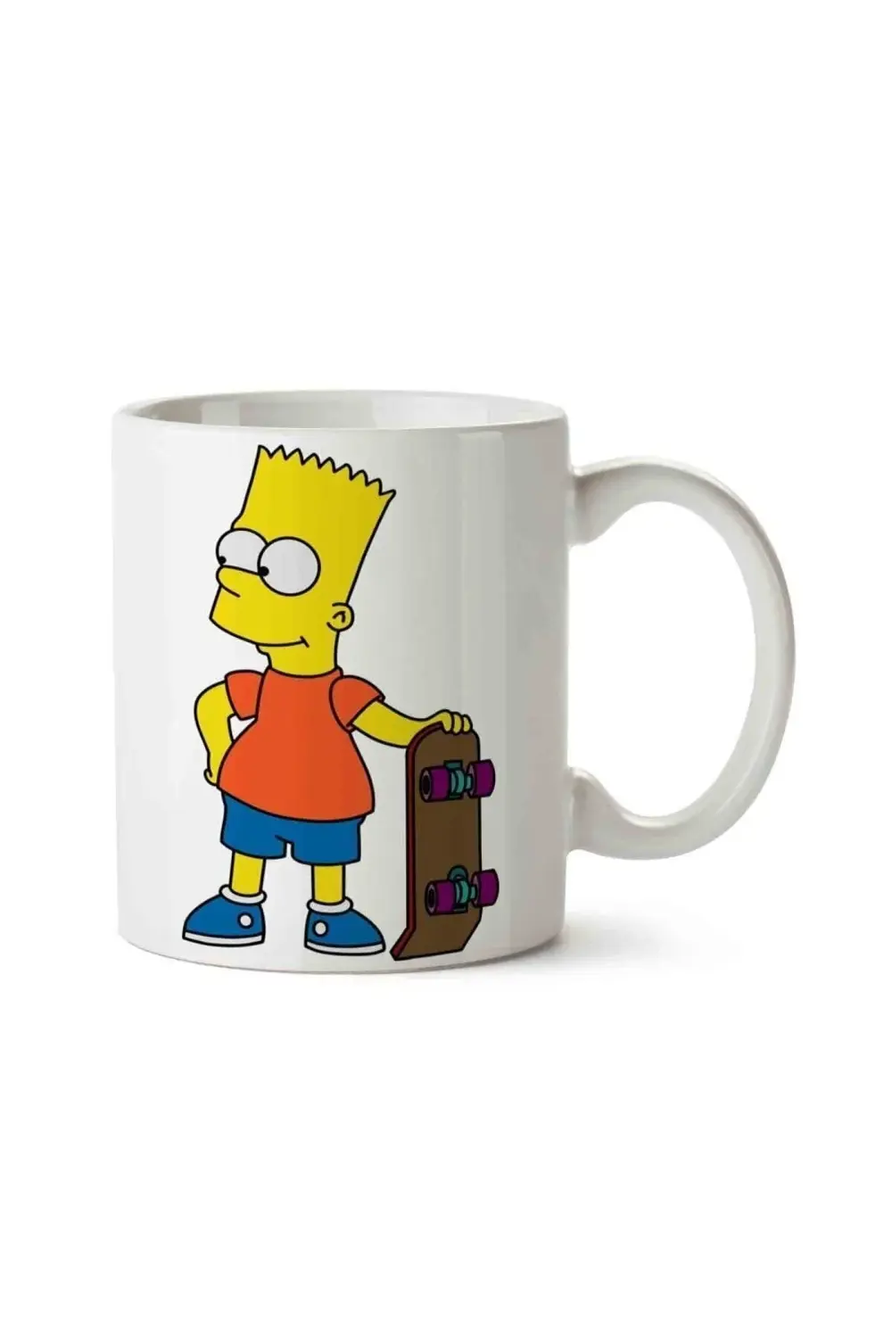 Bart Simpson Kaykaylı Porselen Kupa Bardak