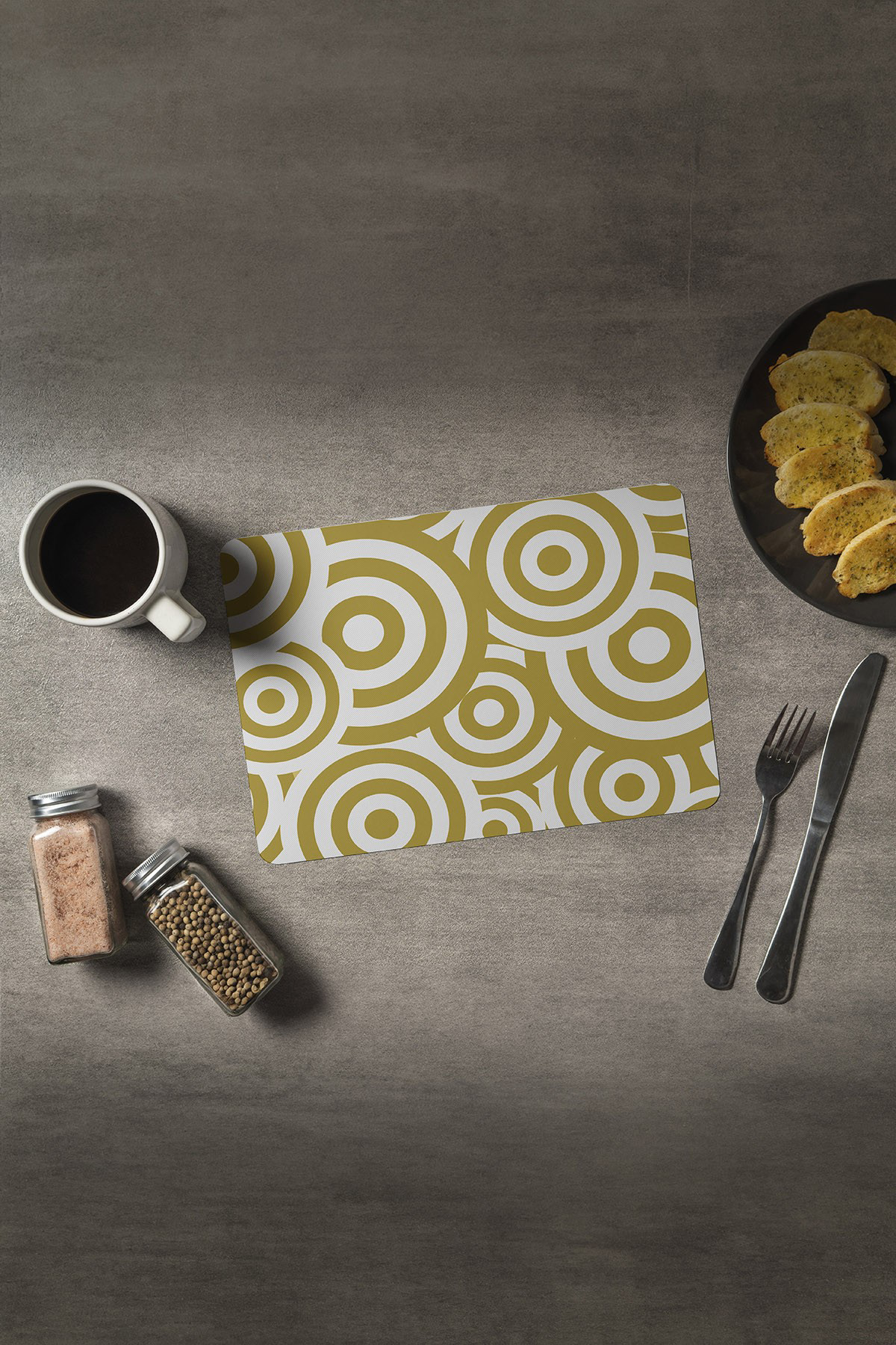 Artikel Bas-027A Dekoratif Baskılı Keçe Amerikan Servisi, Supla 2'Li Serv