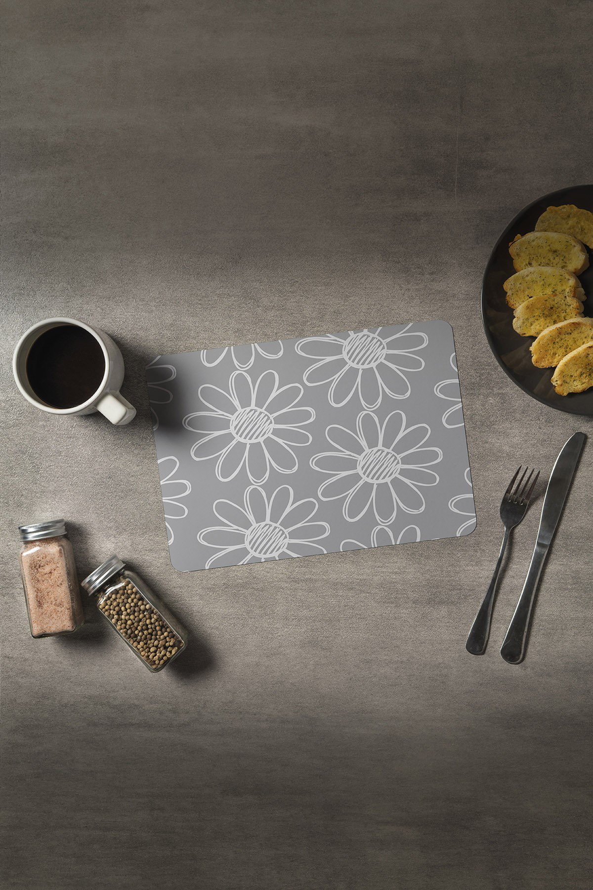 Artikel Bas-036B Dekoratif Baskılı Keçe Amerikan Servisi, Supla 4'Lü Serv