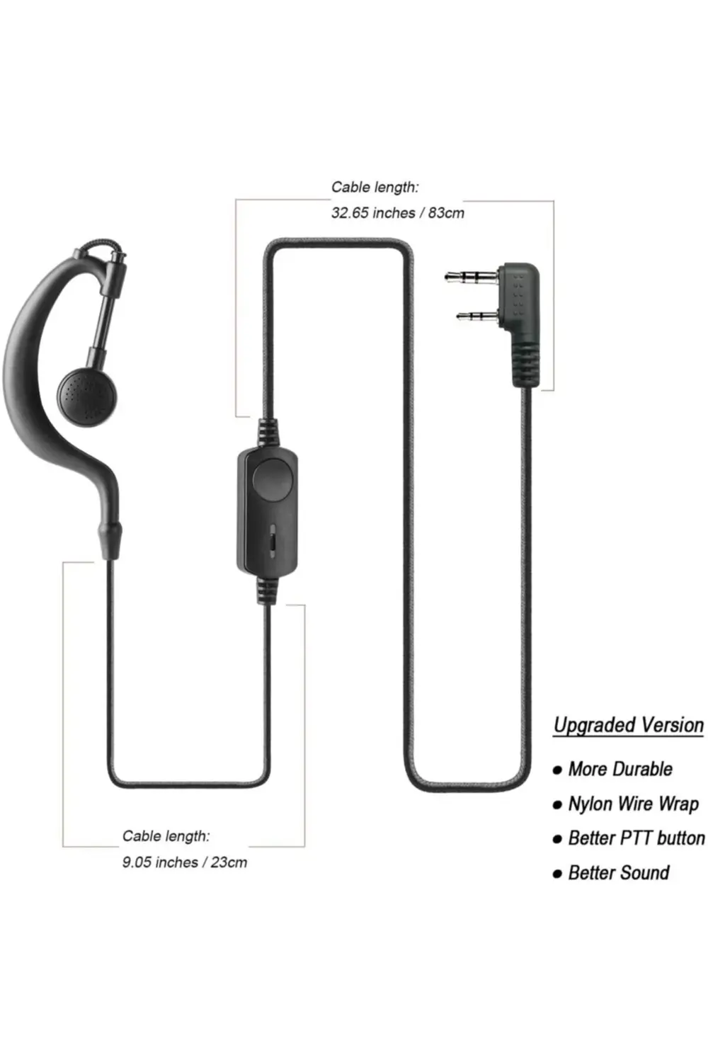 Bas Konuş Mikrofonlu Kulakiçi Telsiz Kulaklık Krisun Kenwood Qyt