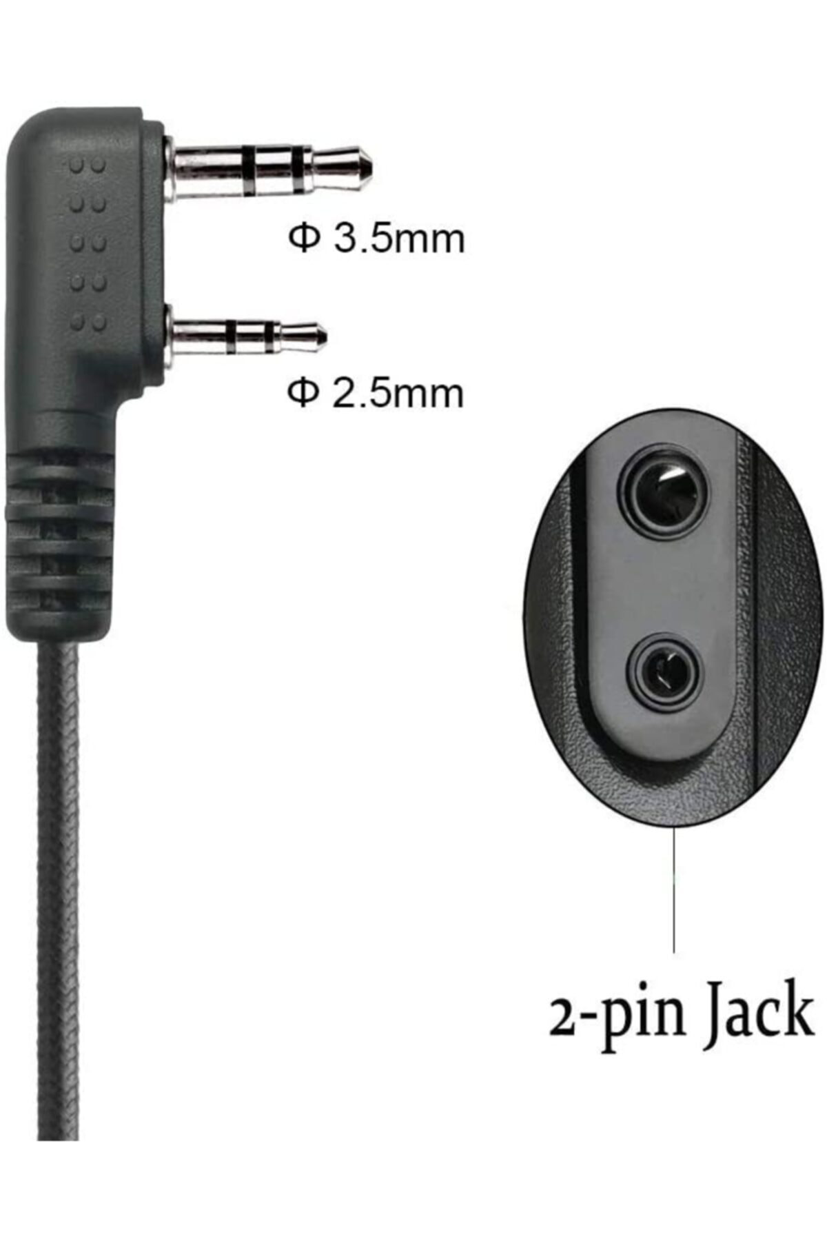 Bas Konuş Mikrofonlu Kulakiçi Telsiz Kulaklık Krisun Kenwood Qyt 