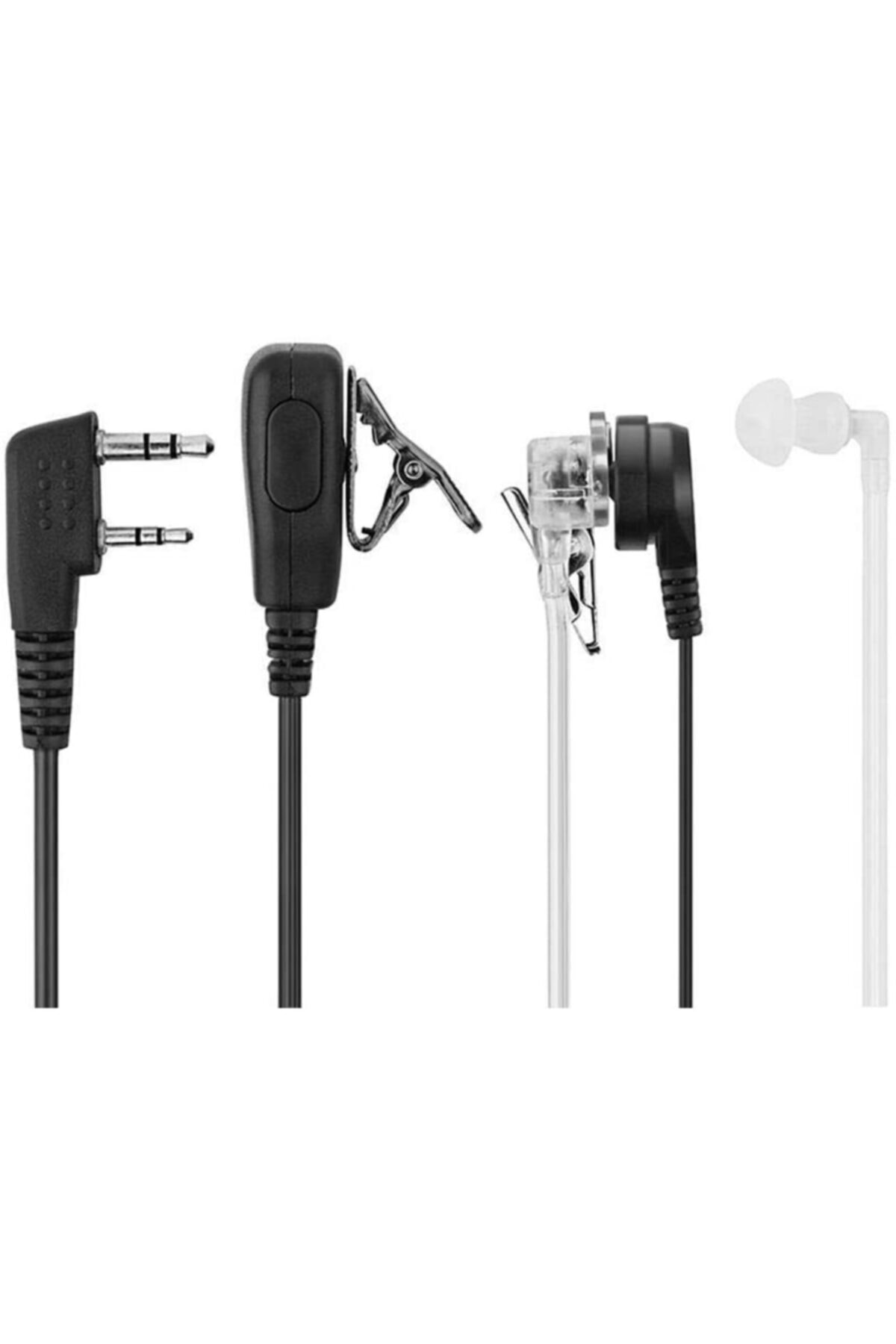 Bas Konuş Mikrofonlu Silikon Pmr Telsiz Kulaklık 2 Pin 3.5mm X 2.