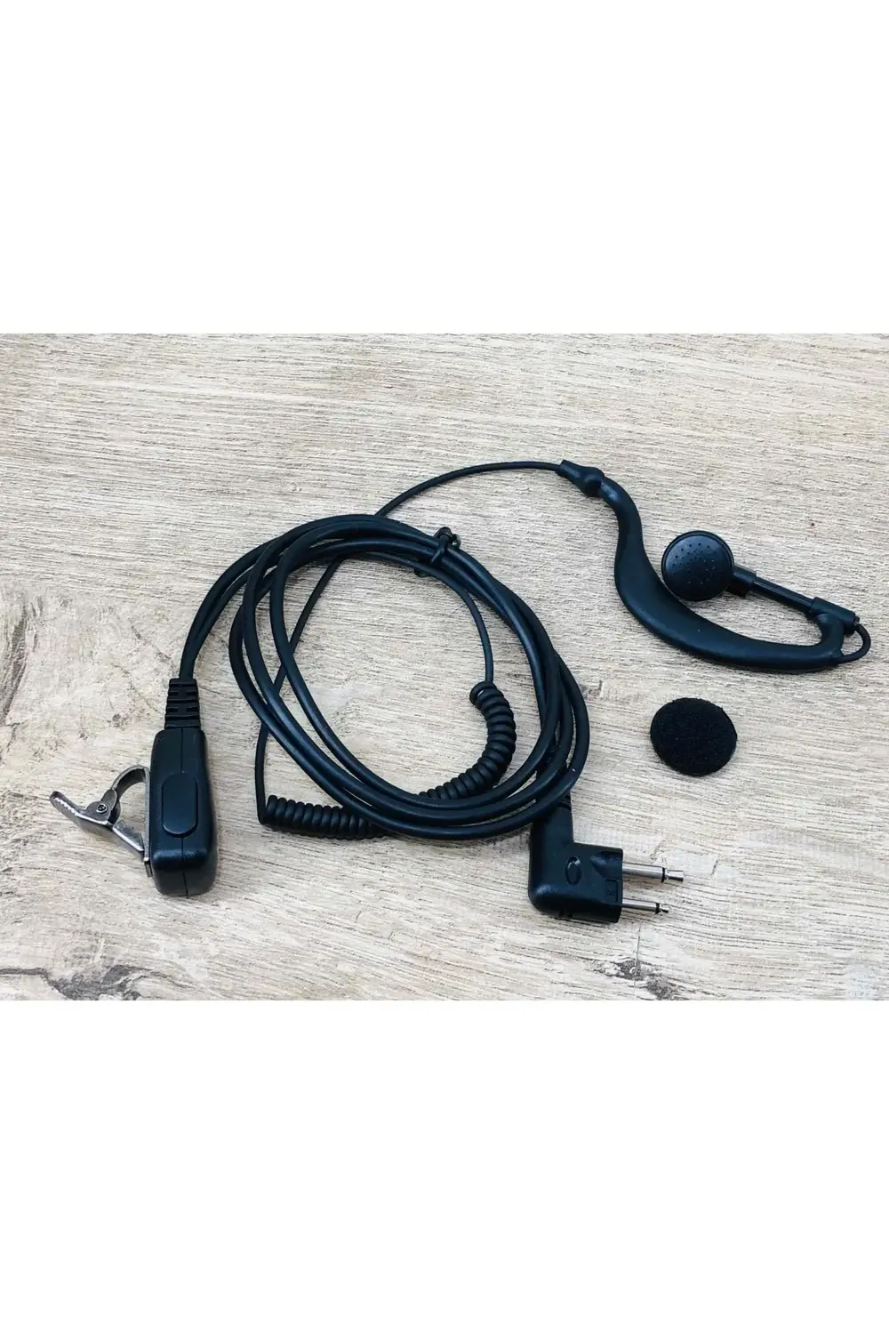 Bas Konuş Spiral G Tipi Kablolu  Uyumlu El Telsiz Kulaklık Motoro