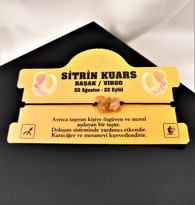 BAŞAK BURCU SİTRİN KUVARS DOĞALTAŞ MAKROME ÖRGÜLÜ BİLEKLİK-BURÇBİ