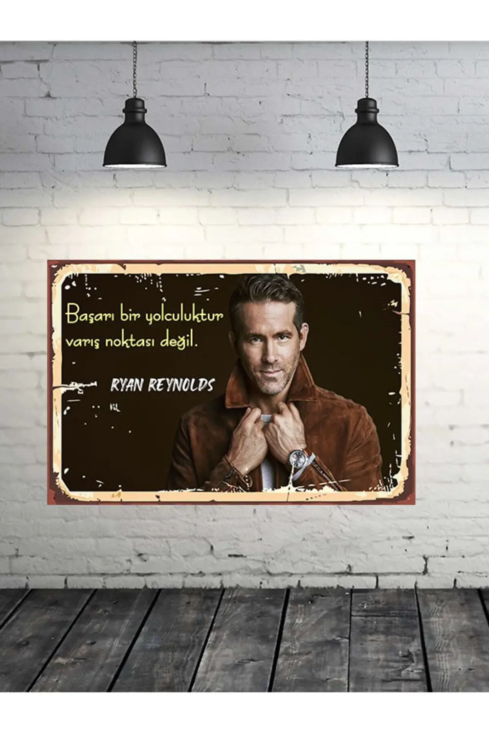 Başarı Bir Yolculuktur Ryan Reynolds 20x30 Cm Retro Ahşap Tablo Fiyatı, Yorumları ve Özellikleri