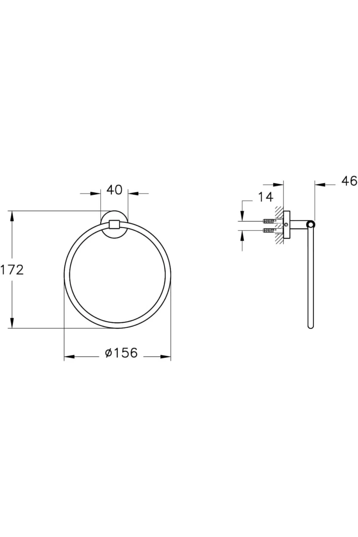 Base 200 A44101 Halka Havluluk, Krom